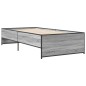 vidaXL Estructura cama madera ingeniería metal gris Sonoma 90x200 cm vidaXL Estructura cama madera ingeniería metal gris Sonoma 90x200 cm