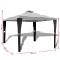 vidaXL Cenador con techo 3x3 m blanco crema