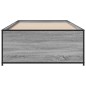 vidaXL Estructura cama madera ingeniería metal gris Sonoma 90x200 cm vidaXL Estructura cama madera ingeniería metal gris Sonoma 90x200 cm