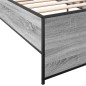 vidaXL Estructura cama madera ingeniería metal gris Sonoma 90x200 cm vidaXL Estructura cama madera ingeniería metal gris Sonoma 90x200 cm