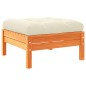 vidaXL Juego sofás jardín 10 pzas con conjines madera pino marrón cera vidaXL Juego sofás jardín 10 pzas con conjines madera pino marrón cera