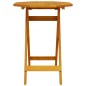 vidaXL Mesa de jardín plegable madera maciza de acacia Ø60x75 cm