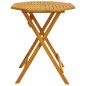 vidaXL Mesa de jardín plegable madera maciza de acacia Ø60x75 cm