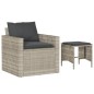 vidaXL Set de sofás de jardín 4 pzas y cojines ratán sintético gris vidaXL Set de sofás de jardín 4 pzas y cojines ratán sintético gris