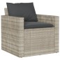 vidaXL Set de sofás de jardín 4 pzas y cojines ratán sintético gris vidaXL Set de sofás de jardín 4 pzas y cojines ratán sintético gris