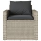vidaXL Set de sofás de jardín 4 pzas y cojines ratán sintético gris vidaXL Set de sofás de jardín 4 pzas y cojines ratán sintético gris