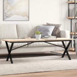 vidaXL Patas de mesa de centro estructura X hierro fundido 140x30x43cm