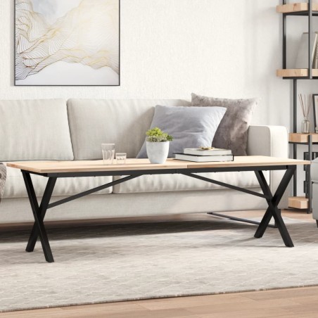 vidaXL Patas de mesa de centro estructura X hierro fundido 140x30x43cm