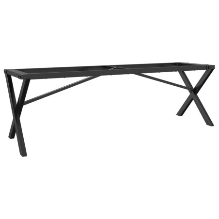 vidaXL Patas de mesa de centro estructura X hierro fundido 140x30x43cm