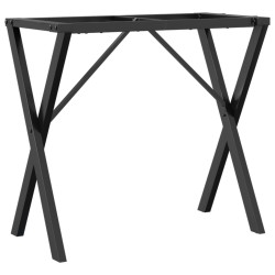 vidaXL Patas de mesa de comedor estructura X hierro fundido 80x40x73cm