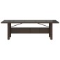 vidaXL Mesa de jardín superficie de vidrio ratán PE marrón 240x90x75cm vidaXL Mesa de jardín superficie de vidrio ratán PE marrón 240x90x75cm
