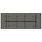 vidaXL Mesa de jardín superficie de vidrio ratán PE marrón 240x90x75cm vidaXL Mesa de jardín superficie de vidrio ratán PE marrón 240x90x75cm