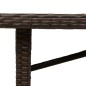 vidaXL Mesa de jardín superficie de vidrio ratán PE marrón 240x90x75cm vidaXL Mesa de jardín superficie de vidrio ratán PE marrón 240x90x75cm