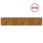 vidaXL Bordes de césped acero corten flexible 10 piezas 20x103 cm vidaXL Bordes de césped acero corten flexible 10 piezas 20x103 cm