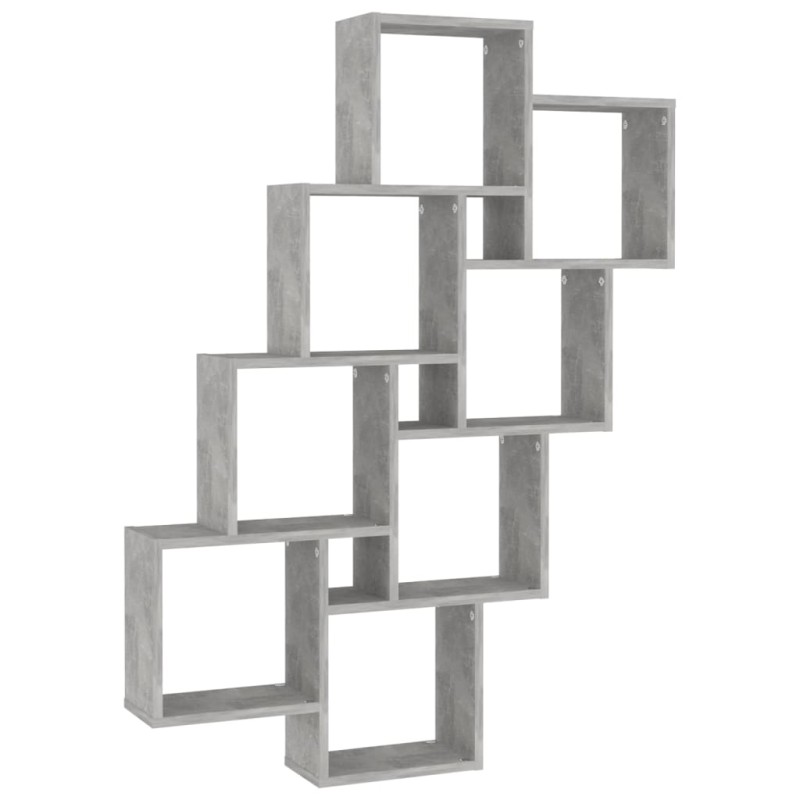 vidaXL Estante cubo de pared contrachapado gris hormigón 90x15x119 cm vidaXL Estante cubo de pared contrachapado gris hormigón 90x15x119 cm