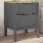 vidaXL Mesita de noche FLORO madera maciza de pino gris 45x39x57 cm vidaXL Mesita de noche FLORO madera maciza de pino gris 45x39x57 cm