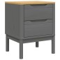 vidaXL Mesita de noche FLORO madera maciza de pino gris 45x39x57 cm vidaXL Mesita de noche FLORO madera maciza de pino gris 45x39x57 cm