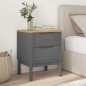 vidaXL Mesita de noche FLORO madera maciza de pino gris 45x39x57 cm vidaXL Mesita de noche FLORO madera maciza de pino gris 45x39x57 cm