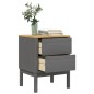 vidaXL Mesita de noche FLORO madera maciza de pino gris 45x39x57 cm vidaXL Mesita de noche FLORO madera maciza de pino gris 45x39x57 cm