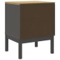 vidaXL Mesita de noche FLORO madera maciza de pino gris 45x39x57 cm vidaXL Mesita de noche FLORO madera maciza de pino gris 45x39x57 cm