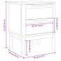 vidaXL Mesita de noche FLORO madera maciza de pino gris 45x39x57 cm vidaXL Mesita de noche FLORO madera maciza de pino gris 45x39x57 cm