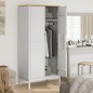 vidaXL Armario FLORO madera maciza de pino blanco 77x53x171 cm vidaXL Armario FLORO madera maciza de pino blanco 77x53x171 cm