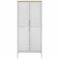 vidaXL Armario FLORO madera maciza de pino blanco 77x53x171 cm vidaXL Armario FLORO madera maciza de pino blanco 77x53x171 cm