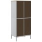 vidaXL Armario FLORO madera maciza de pino blanco 77x53x171 cm vidaXL Armario FLORO madera maciza de pino blanco 77x53x171 cm