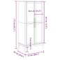 vidaXL Armario FLORO madera maciza de pino blanco 77x53x171 cm vidaXL Armario FLORO madera maciza de pino blanco 77x53x171 cm