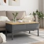 vidaXL Mesa de centro FLORO madera maciza de pino gris 99x55,5x45 cm vidaXL Mesa de centro FLORO madera maciza de pino gris 99x55,5x45 cm