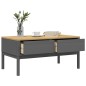 vidaXL Mesa de centro FLORO madera maciza de pino gris 99x55,5x45 cm vidaXL Mesa de centro FLORO madera maciza de pino gris 99x55,5x45 cm