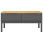 vidaXL Mesa de centro FLORO madera maciza de pino gris 99x55,5x45 cm vidaXL Mesa de centro FLORO madera maciza de pino gris 99x55,5x45 cm