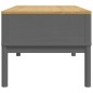 vidaXL Mesa de centro FLORO madera maciza de pino gris 99x55,5x45 cm vidaXL Mesa de centro FLORO madera maciza de pino gris 99x55,5x45 cm