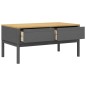 vidaXL Mesa de centro FLORO madera maciza de pino gris 99x55,5x45 cm vidaXL Mesa de centro FLORO madera maciza de pino gris 99x55,5x45 cm