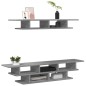 vidaXL Muebles de TV de pared madera de ingeniería gris Sonoma vidaXL Muebles de TV de pared madera de ingeniería gris Sonoma