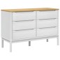 vidaXL Cómoda cajonera FLORO madera maciza de pino blanco vidaXL Cómoda cajonera FLORO madera maciza de pino blanco