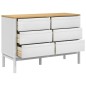 vidaXL Cómoda cajonera FLORO madera maciza de pino blanco vidaXL Cómoda cajonera FLORO madera maciza de pino blanco