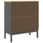 vidaXL Cómoda cajonera FLORO madera maciza de pino gris