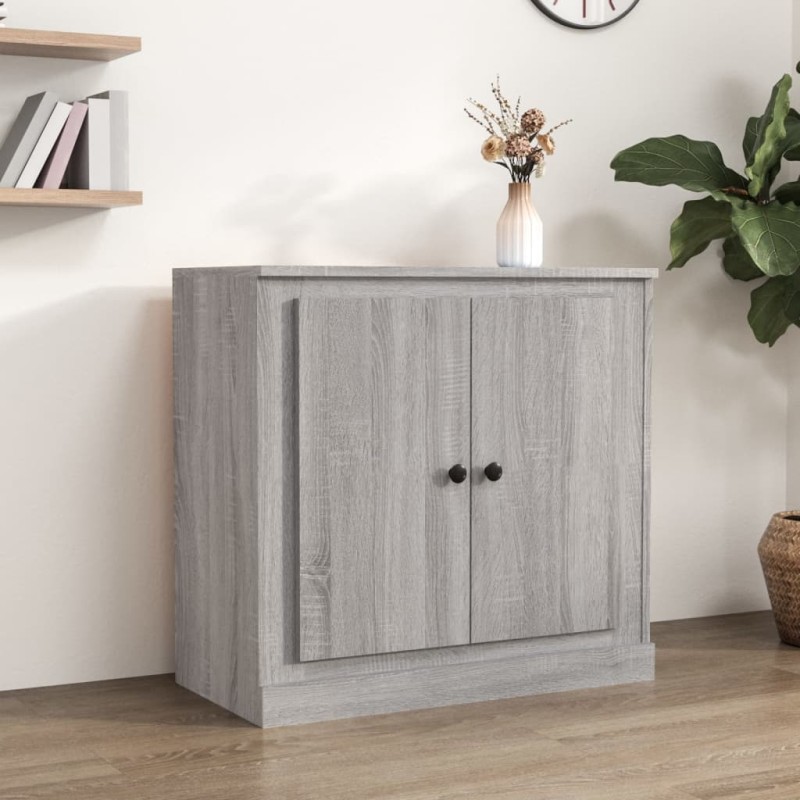 vidaXL Aparador de madera contrachapada gris Sonoma 70x35,5x67,5 cm vidaXL Aparador de madera contrachapada gris Sonoma 70x35,5x67,5 cm