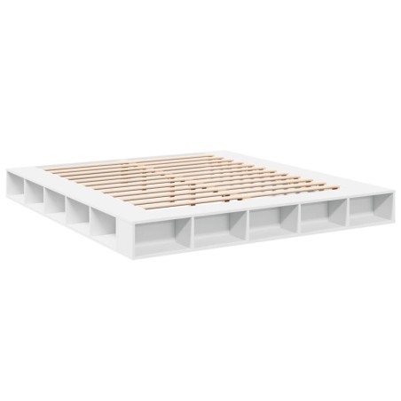 vidaXL Estructura de cama madera de ingeniería blanca 180x200 cm