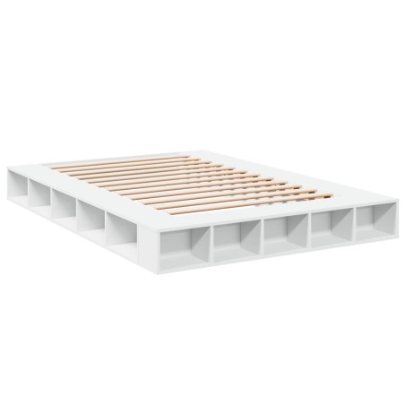 vidaXL Estructura de cama madera de ingeniería blanca 140x200 cm