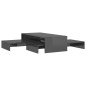 vidaXL Set de mesas de centro apilables gris brillo 100x100x26,5 cm vidaXL Set de mesas de centro apilables gris brillo 100x100x26,5 cm