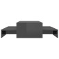 vidaXL Set de mesas de centro apilables gris brillo 100x100x26,5 cm vidaXL Set de mesas de centro apilables gris brillo 100x100x26,5 cm