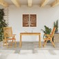 vidaXL Juego de comedor de jardín 3 piezas madera maciza de acacia vidaXL Juego de comedor de jardín 3 piezas madera maciza de acacia