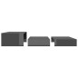 vidaXL Set de mesas de centro apilables gris brillo 100x100x26,5 cm vidaXL Set de mesas de centro apilables gris brillo 100x100x26,5 cm