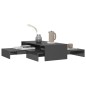 vidaXL Set de mesas de centro apilables gris brillo 100x100x26,5 cm vidaXL Set de mesas de centro apilables gris brillo 100x100x26,5 cm