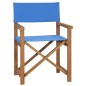 vidaXL Silla de director madera maciza de teca azul vidaXL Silla de director madera maciza de teca azul