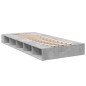 vidaXL Estructura de cama madera de ingeniería gris hormigón 100x200cm