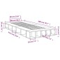 vidaXL Estructura de cama madera de ingeniería gris hormigón 100x200cm