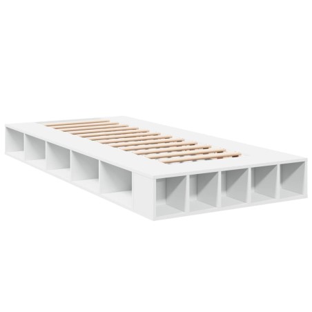vidaXL Estructura de cama madera de ingeniería blanca 90x190 cm